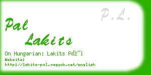 pal lakits business card